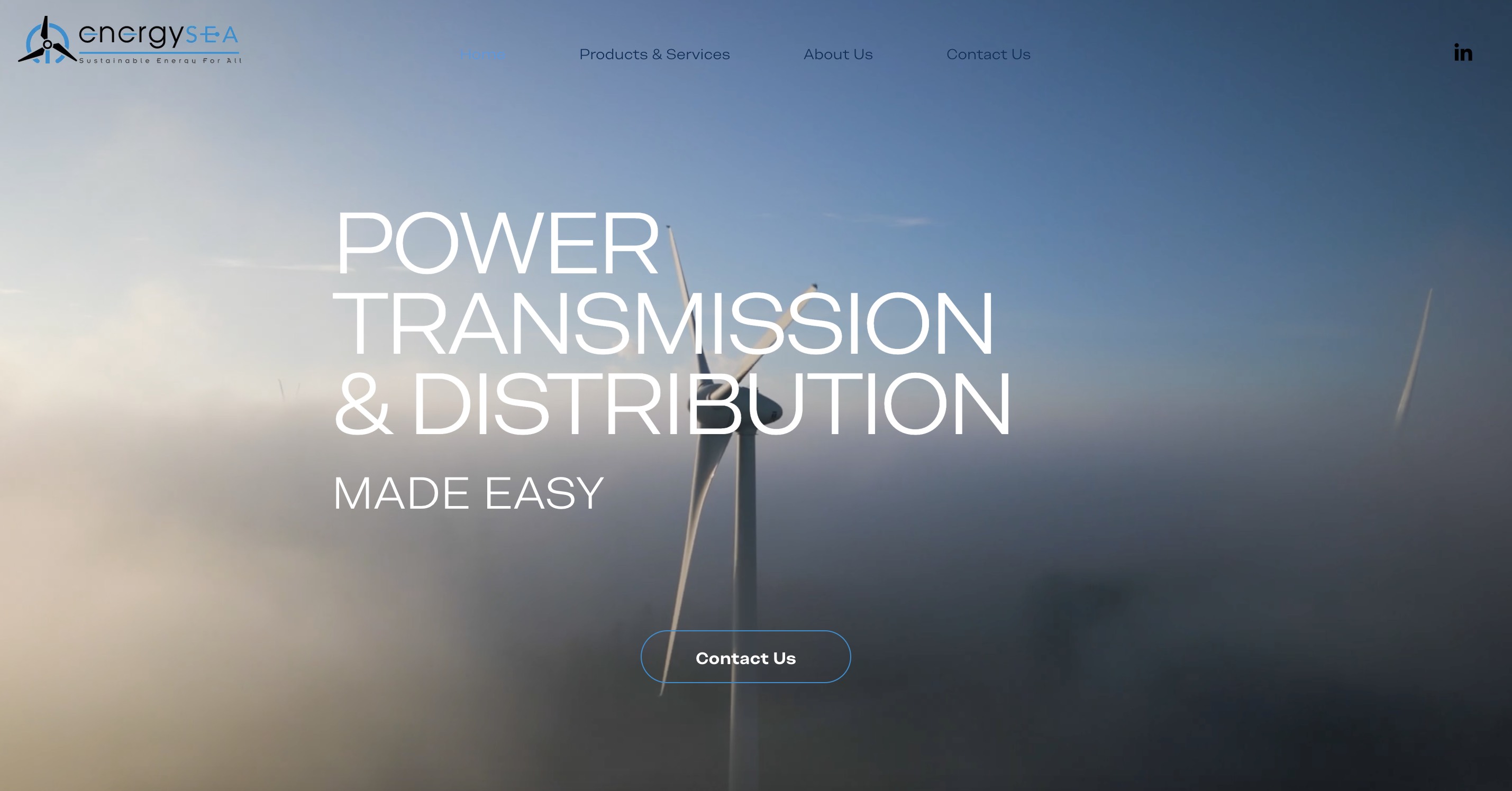 Energysea homepage preview