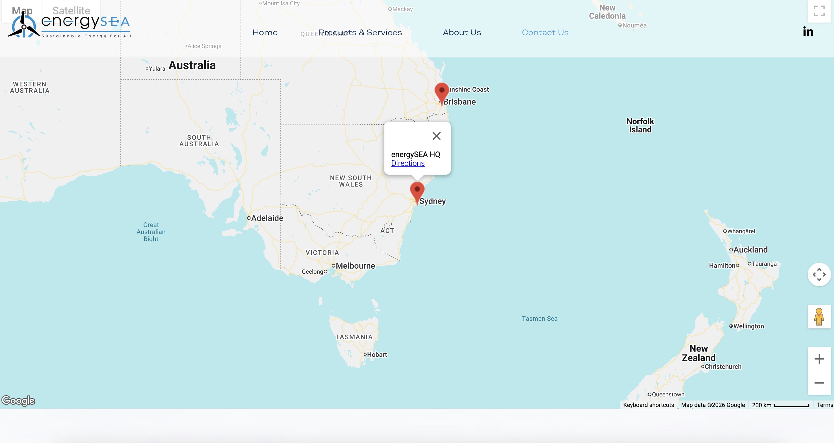 Energysea office locations map